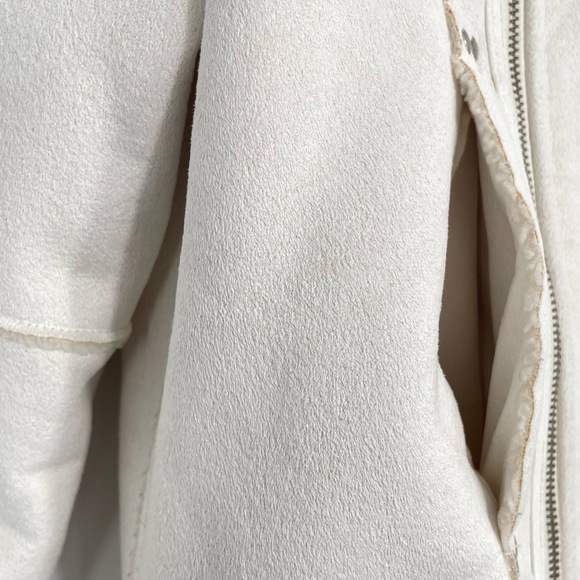 Ralph Lauren Women's Chic Edgy Moto Biker Faux Shearling Vintage Jacket Size S - Picture 6 of 11